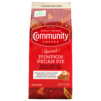 Community Coffee, Ground, Spiced Pumpkin Pecan Pie - 11 Ounce