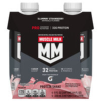 Muscle Milk Protein Shake, Slammin' Strawberry - 4 Each 