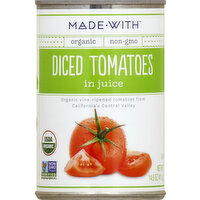 Made With Tomatoes, Organic, in Juice, Diced