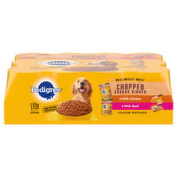 Pedigree Food for Dogs, Chicken/Beef, Chopped Ground Dinner - 12 Each 