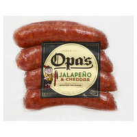 Opas Smoked Sausage, Jalapeno & Cheddar - 16 Ounce 