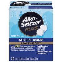 Alka-Seltzer Plus Severe Cold, Effervescent Tablets, Sparkling Original Flavor - 24 Each 