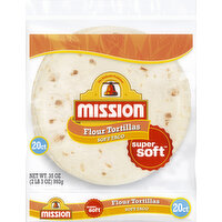 Mission Tortillas, Flour, Soft Taco - 20 Each 