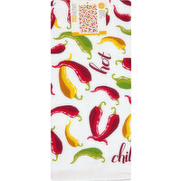 MUkitchen Dishtowel, Chili Peppers, 100% Cotton Designer