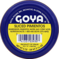 Goya Pimientos, Sliced - 4 Ounce 