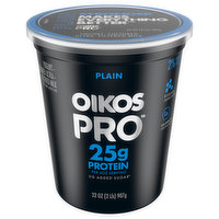 Oikos Yogurt, Cultured, Ultra-Filtered Milk, Plain - 32 Ounce