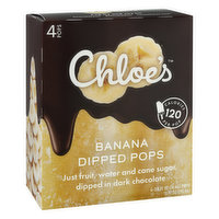 Chloe's Pops, Banana, Dipped - 4 Each 