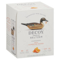 Decoy Seltzer, Premium, Chardonnay with Clementine Orange - 4 Each 