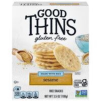 Good Thins Rice Snacks, Gluten Free, Sesame - 3.5 Ounce 