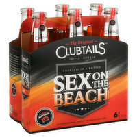 Clubtails Malt Beverage, Sex on the Beach - 6 Each
