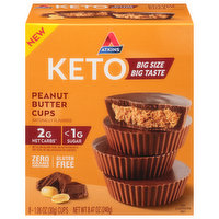 Atkins Peanut Butter Cups, Keto, Big Size - 8 Each 