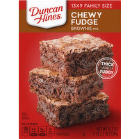 Duncan Hines Brownie Mix, Chewy Fudge, Family Size - 18.3 Ounce 