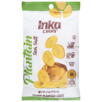 Inka Chips Plantain Chips, Sea Salt, Bold Cut - 4 Ounce 