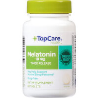 TopCare Melatonin, 10 mg, Timed Release Tablets - 60 Each 