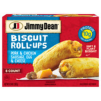 Jimmy Dean Biscuit Roll-Ups, Sausage, Egg & Cheese - 8 Each 