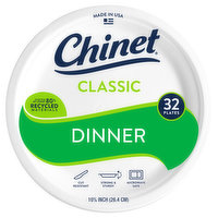 Chinet Paper Dinner Plate 10 3/8in (32 Count)