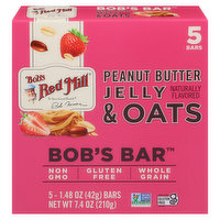 Bob's Red Mill Bars, Peanut Butter Jelly & Oats - 5 Each