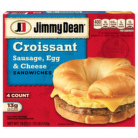 Jimmy Dean Sandwiches, Sausage, Egg & Cheese, Croissant