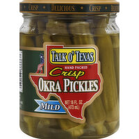 Talk O' Texas Okra Pickles, Crisp, Mild - 16 Ounce 