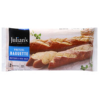 Julian's Recipe Pretzel Baguette, Butter & Sea Salt - 2 Each 