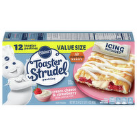 Pillsbury Pastries, Cream Cheese and Strawberry, Toasted Strudel, Value Siexe