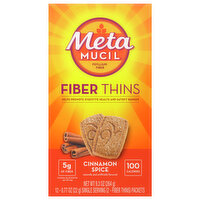 Metamucil Fiber Thins, Cinnamon Spice - 12 Each 