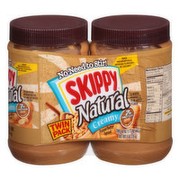 Skippy Peanut Butter Spread, Natural, Creamy, Twin Pack - 2 Each 