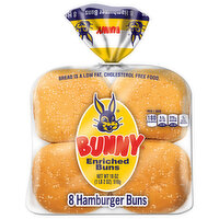 Bunny Hamburger Buns, Enriched