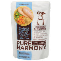 Pure Harmony Dog Food, Chicken & Vegetable Stew with Brown Rice in Gravy, Super Premium - 3.5 Ounce 