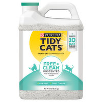 Tidy Cats Clumping Cat Litter, Free & Clean Unscented Multi Cat Litter - 20 Pound