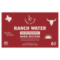 Ranch Water Hard Seltzer, Rio Red Grapefruit, 6 Pack - 6 Each 