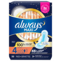Always Pads, Maxi, Flexi-Wings, Overnight, Size 4