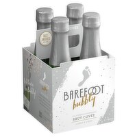 Barefoot Bubbly Brut Cuvee Calfornia Champagne Sparkling Wine - 187 Millilitre 