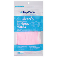 TopCare Earloop Masks, Premium Elastic, Children's - 10 Each 