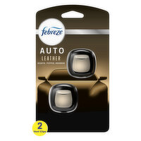 Febreze AUTO Air Freshener Vent Clip Leather Scent, Car Vent Clip, Pack of 2 - 0.14 Ounce 