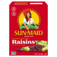 Sun-Maid Raisins, Sun-Dried, California - 12 Ounce 