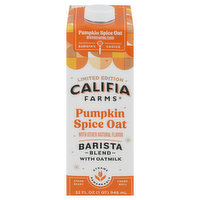 Califia Farms Oatmilk, Barista Blend, Pumpkin Spice Oat - 32 Fluid ounce 