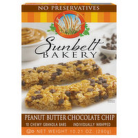 Sunbelt Bakery Granola Bars, Peanut Butter Chocolate Chip, Chewy, 10 Pack - 10 Each 