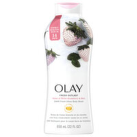 Olay Body Wash, Notes of White Strawberry & Mint - 22 Fluid ounce 