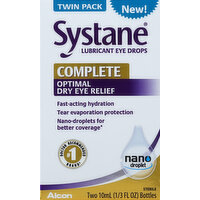 Systane Eye Drops, Lubricant, Complete, Twin Pack - 2 Each 
