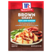 McCormick 30% Less Sodium Brown Gravy Seasoning Mix - 0.87 Ounce