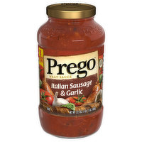 Prego Meat Sauce, Italian Sausage & Garlic - 23.5 Ounce 