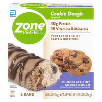 Zone Perfect Bars, Chocolate Chip Cookie Dough - 5 Each 