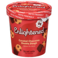 Enlightened Ice Cream, French, Caramel Chocolate Double Dough - 16 Fluid ounce 