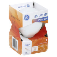 GE Light Bulb, Soft White, 40 Watts - 1 Each