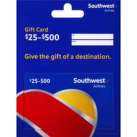 Southwest Airlines Gift Card, $25-$500 - 1 Each 