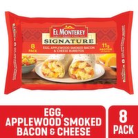 El Monterey Burritos, Egg, Applewood Smoked Bacon & Cheese - 8 Each 