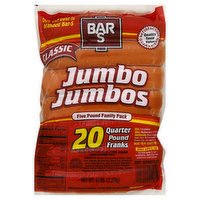 Bar S Franks, Jumbo Jumbos, Classic, Five Pound Family Pack