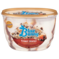 Blue Bunny Frozen Dairy Dessert, Bunny Tracks, Premium - 46 Fluid ounce 