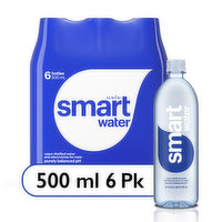 smartwater Vapor Distilled Premium Water Bottles - 6 Each 